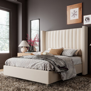 Addesyn Tufted Upholstered Low Profile Platform Bed