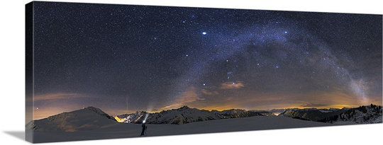 «Straub Under the Starbow» par Nicholas Roemmelt - impression d'art graphique, H 17 po x l 48 po x P 1,5 po, Toile