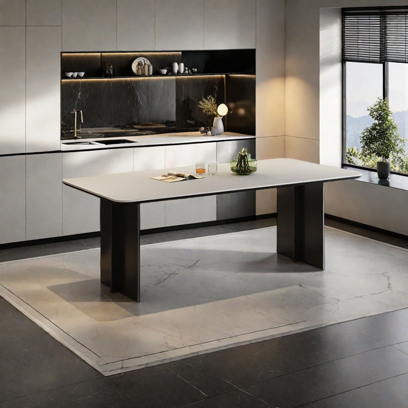 Table de salle à manger Modern, H 29,5 po x L 55,1 po x l 31,5 po