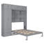 Grand lit escamotable mural grand format avec armoires supérieures, tablette-1762452191