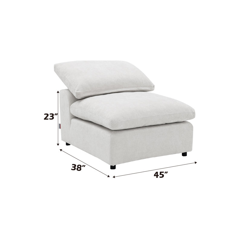 Fauteuil rembourré ivoire Naveen