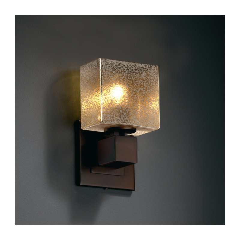 Appliquee à bras 1 lumière del Crowther, Nickel brossé, Tissage, Oui