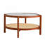 Table basse avec plateau en verre