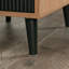 Bureau en L, finition brune