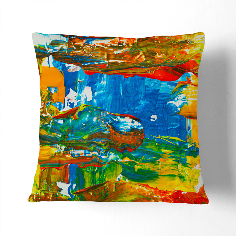 Abstract Square Throw Cushion, Stone, 40 x 40 cm