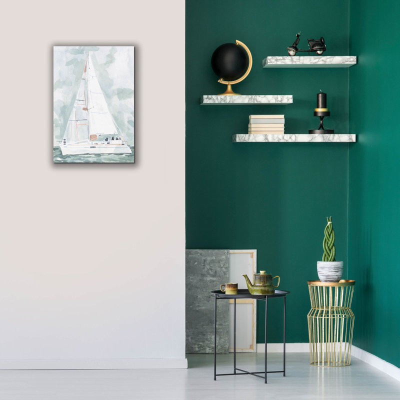 «Soft Sailboat 2» par Emma Scarvey, art mural sur toile, H 26 po x l 18 po