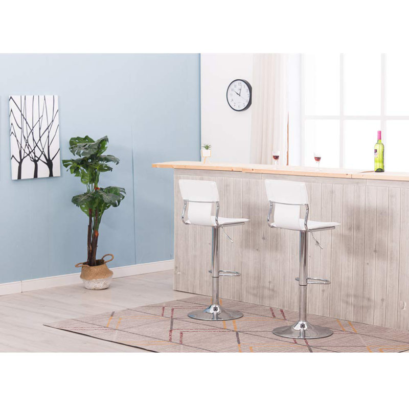 White Bar Stools Set Of 2, White