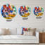 Maison avec toit rouge dans le village - horloge murale moderne-60329240