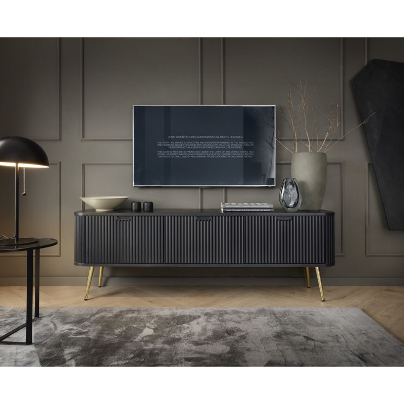 TV-LOWBOARD 200 cm, Black