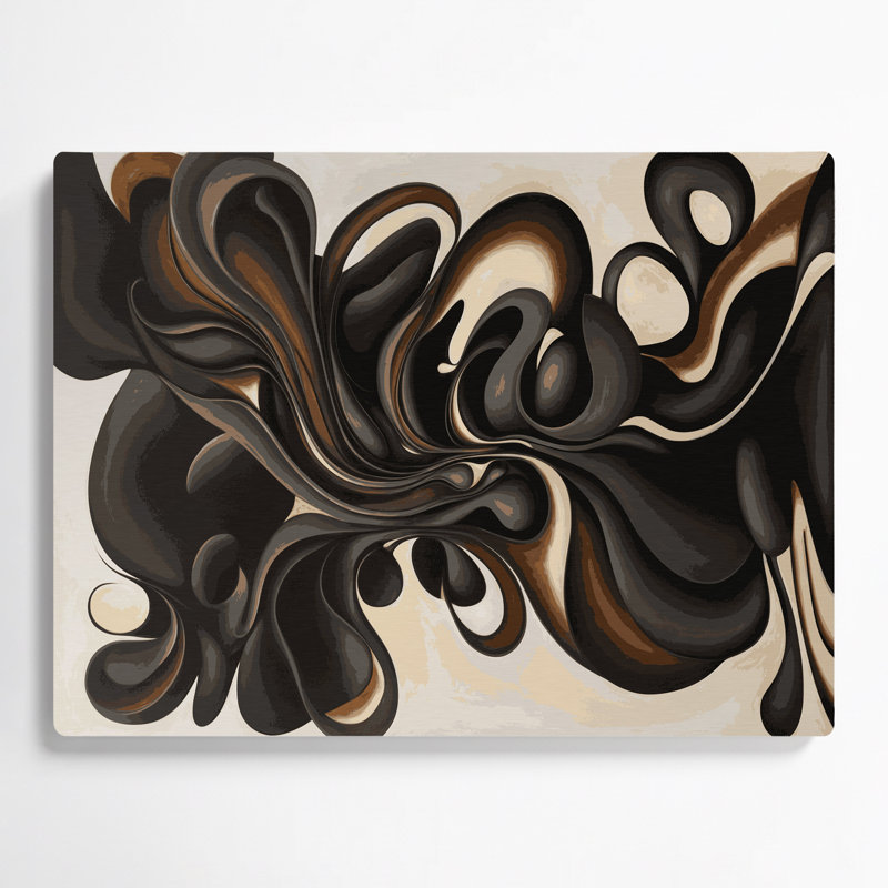 «Biomorphic Abstraction 20», art mural en métal brun, H 11 po x l 14 po