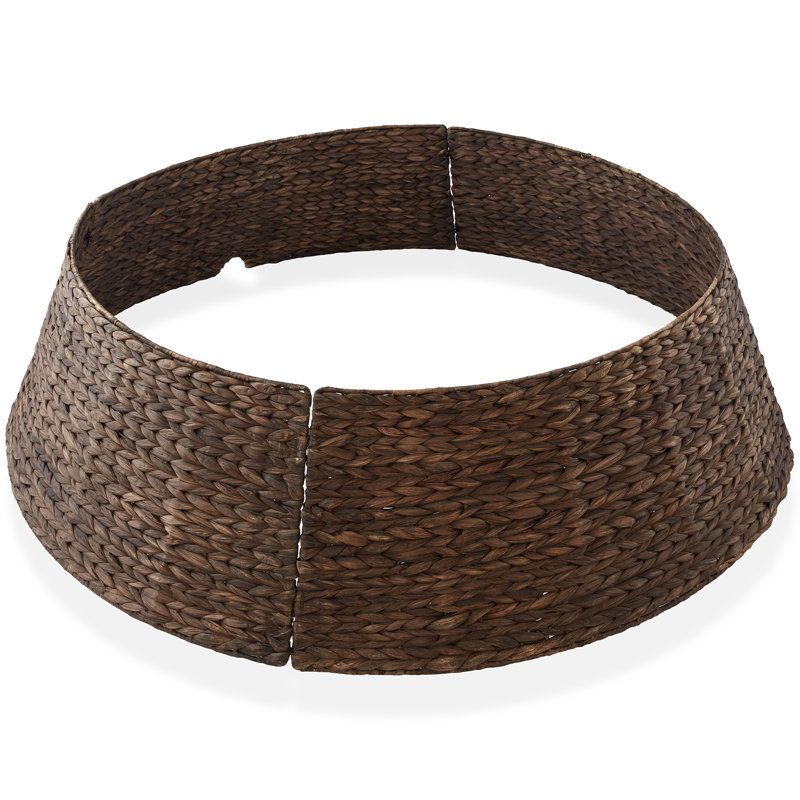 Collier arbre de Noël 42 po avec jacinthe d'eau et découpe de cordon - Espresso, H 12 po x l 42 po, Brun