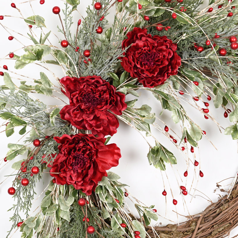 Couronne de Noël 24 po avec baies