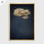 Bleu marine pastel classique nuages dans le ciel abstrait foncé, décoration murale minimaliste-98126507-98126508
