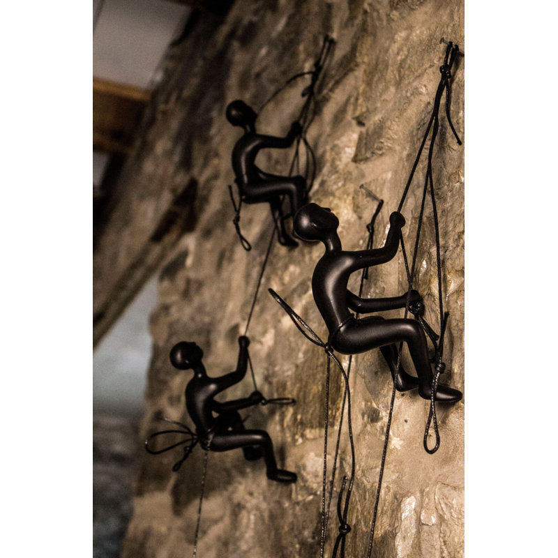 6" Resin Unique Climbing Men Wall Décor (Set of 3)