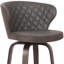 Chaise pivotante en similicuir et fer brun-1561811524