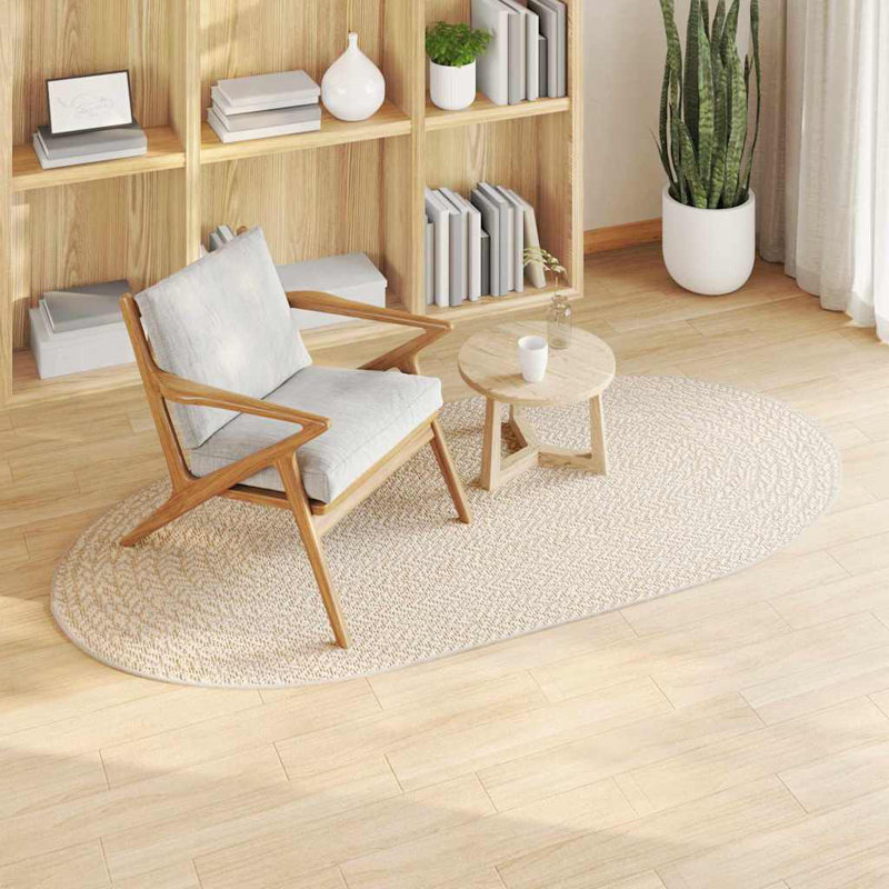 Oval Machine Braided Area Rug, Oval 100 x 200 cm