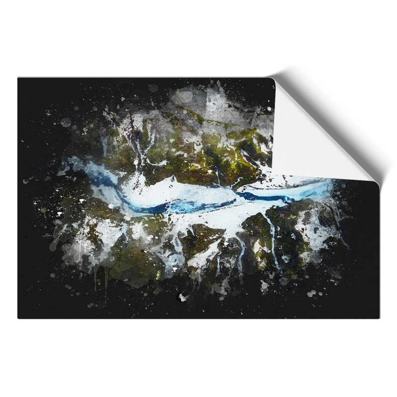 Mountain Ravine in Iceland - Unframed Graphic Art, 42cm H x 59cm W x 0.1cm D