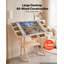 Table de puzzle 2000 pièces avec pieds, roues, 6 tiroirs, housse, 40 x 29 po, cadeau pour maman, planche de bois portable, accessoires de casse-tête en feutre pour adultes, rangement à hauteur réglable