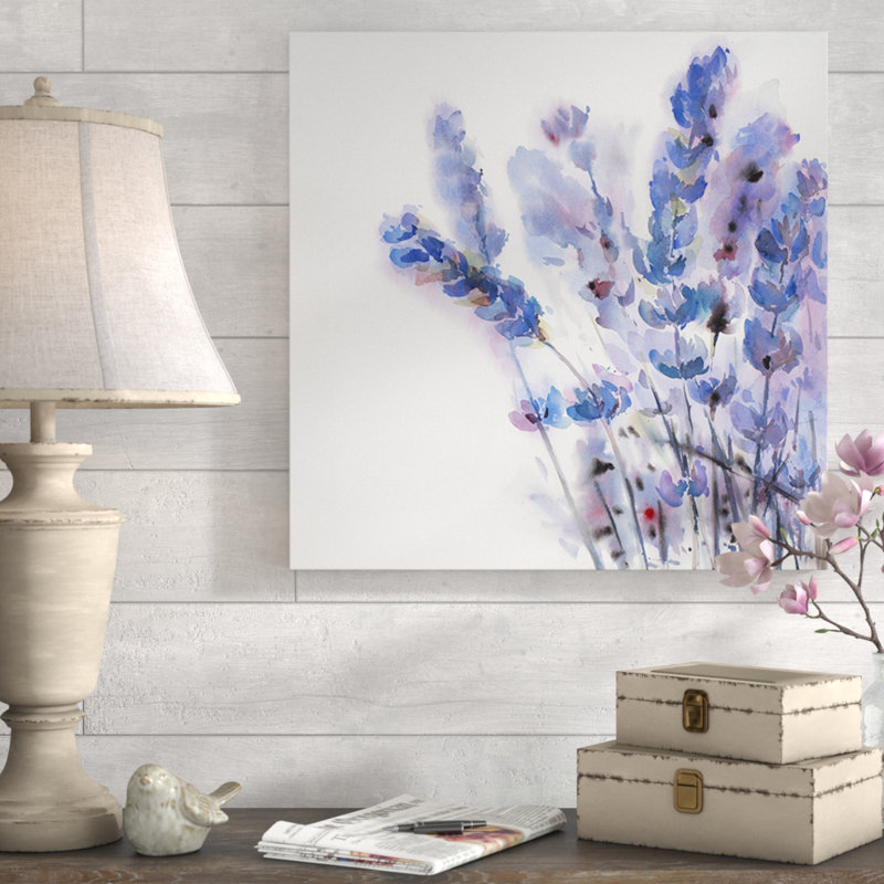 Fleurs de lavande-impression sur toile tendue, H 24 po x l 24 po x P 1,5 po