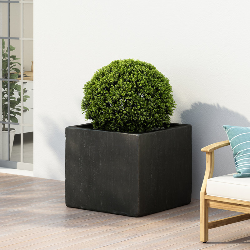 Boîte à fleurs pour jardin, patio, Noir