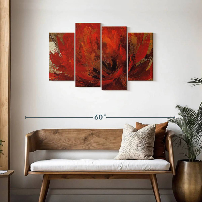 Harnek Fiery Dahlias II, 27" H x 43" W