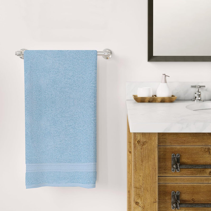 Tolna - A1HC Premium Bath Towel Set Ultra Soft Quick Drying, Super Absorbent Low Lint Towel Sets, Chambray Blue, 24" x 48"