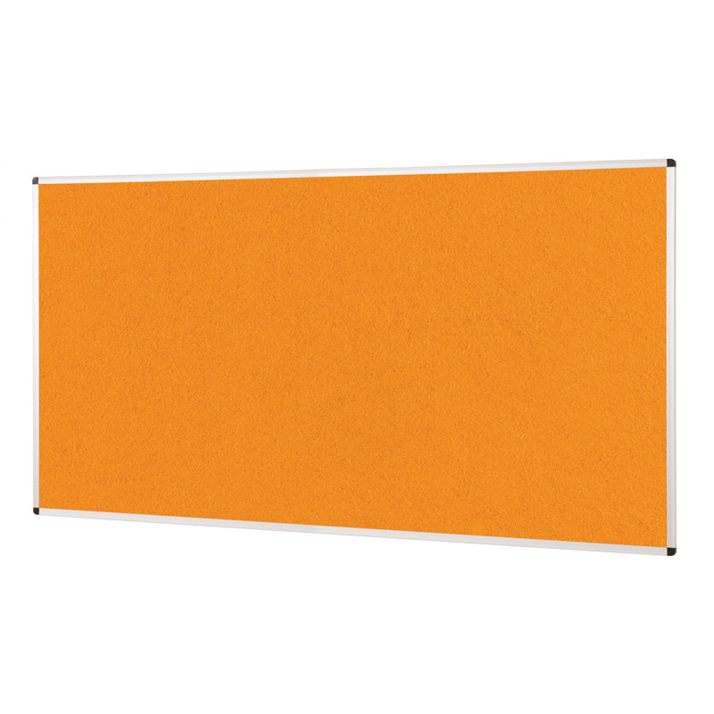 Wall Mounted Bulletin Board, Orange, 90 cm H x 120 cm W x 1.2 cm D