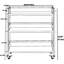 Étagère de rangement en métal robuste à 3 niveaux avec roues verrouillables, tablettes de garage industrielles pour l'organisation de la maison et du bureau