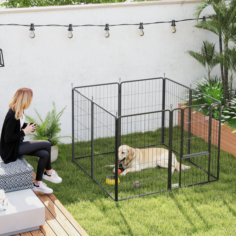 Steel Exercise Pen, 100cm H x 136cm W x 136cm D