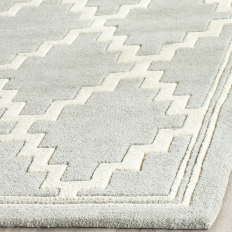 Carolene Hand Tufted Wool Geometric Rug, Rectangle 4' x 6'