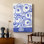 Fleurs bleues brossées II - galerie Cavas sur mesure