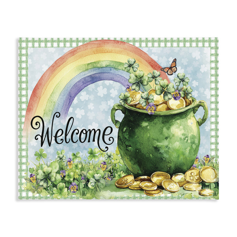 «Welcome Rainbow Pot», par Nicole DeCamp, 36 x 48