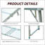 Table de camping pliante portative Outsunny de 47 pouces avec hauteur réglable, légère et robuste pour une utilisation extérieure et intérieure