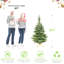 Arbre de Noël de 8 pi avec 500 pointes blanches chaudes, 1307 pe +, base en bois rustique pour les lumières artificielles de décoration intérieure festive, fête unique-72584359