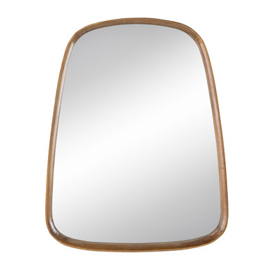 27"X37" Wall Mirror With Wood Frame For Home Decor - Fits Living Room, Bathroom, Entryway, Minimalist Style Spaces Ideal