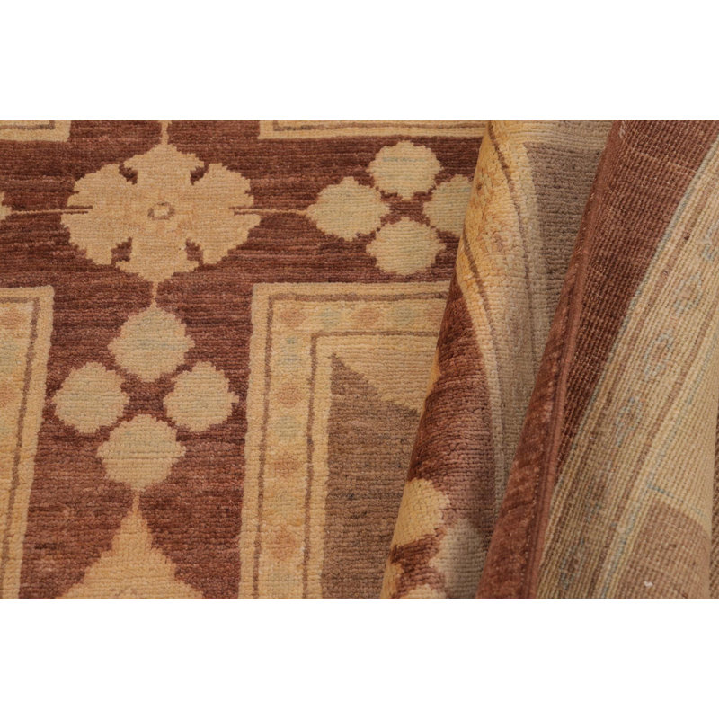 Tapis unique de style brun des années 2000 de 9 pi 2 po x 11 pi 11 po par Arshs Fine Rugs