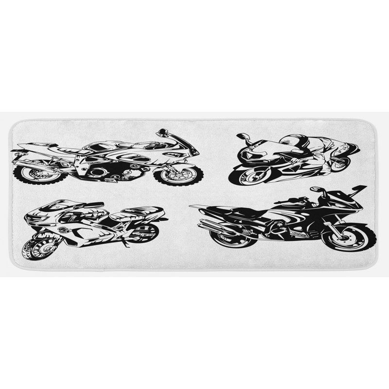 Tapis de cuisine motocyclette