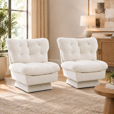 Fauteuil pivotant d'appoint, d'une capacité de 136 kg (300 lb) pour le salon, la chambre ou le bureau