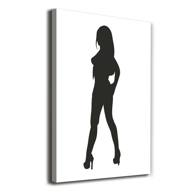 Silhouette Of A Woman - Wrapped Canvas Print