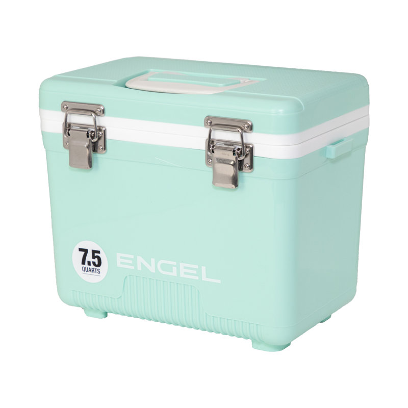 Engel 7.5 Quart 8 Can Leak Proof Odor Resistant Insulated Cooler Drybox, Mint