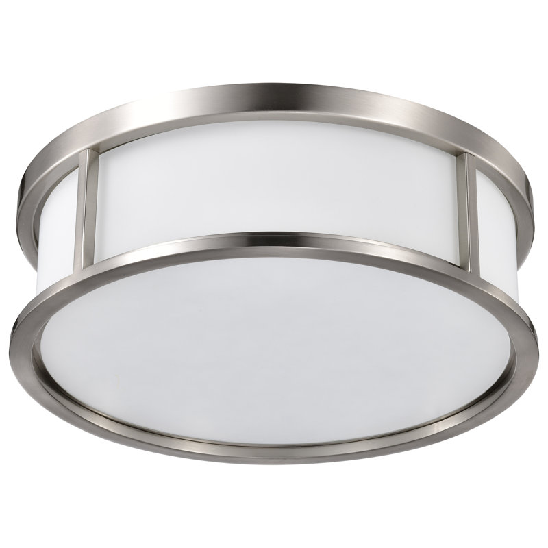 Plafonnier encastré cylindrique unique à 2 lumières Floyd, H 5,62 po x l 17 po x P 17 po / non