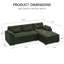 Canapé manuel en L à 3 places avec coussin de siège double amovible Manuel Corduroy-250414997-250414994