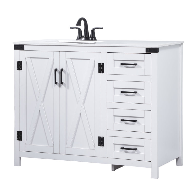 Ensemble de meuble-lavabo simple 42 po Slayton, Blanc