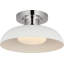 Cyrus 8" Flush Mount with White Glass-2067251513