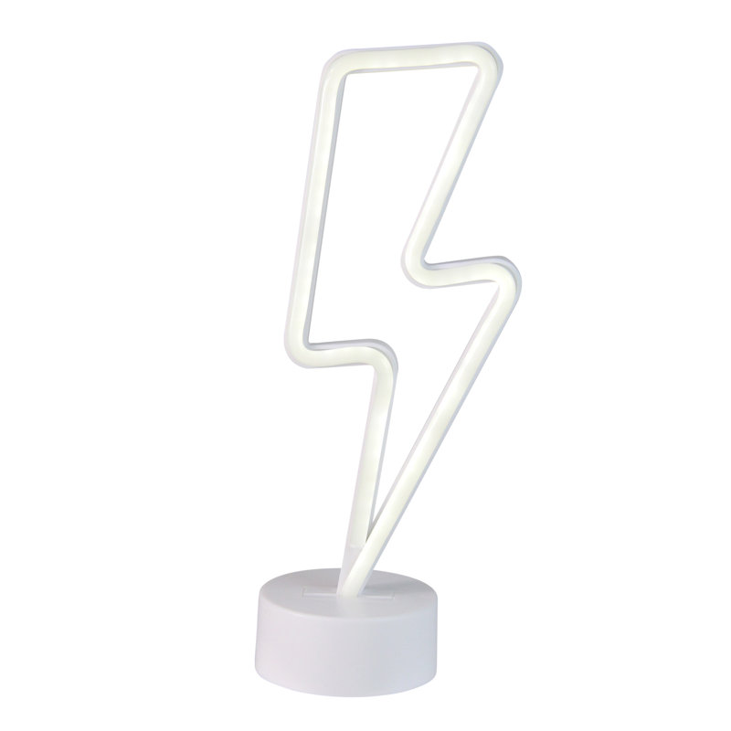 Luminaire de table à DEL 11,5 "à piles néon blanc