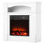 Cheminée électrique autoportante blanche de 84 cm (33 pouces) avec flammes 3D réglables, minuterie, télécommande, protection contre la surchauffe pour chambre et salon, 1500 W, 5120 BTU, ambiance réaliste.