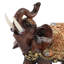 Figurine d'éléphant riche en résine Feng Shui Figurine décoration de la maison pour le salon cadeau de pendaison de crémaillère brun M