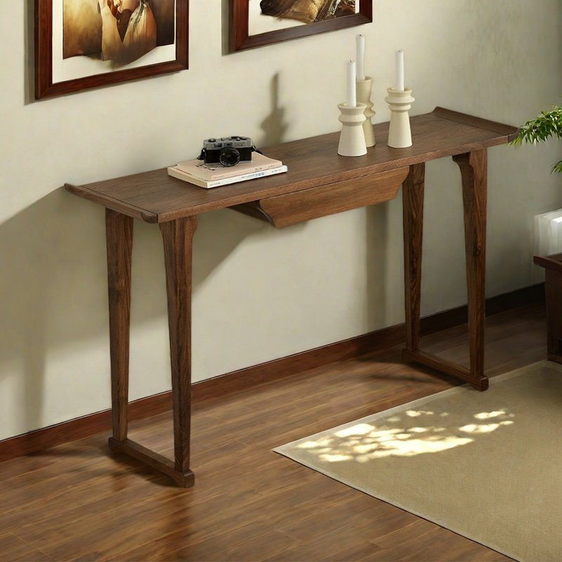 Console minimaliste de style nordique, H 34,65 po x l 62,99 po x P 13,78 po