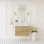 Meuble-lavabo mural 30 po avec lavabo, meuble de rangement mural avec cuve à surface solide et tiroirs à fermeture en douceur entièrement assemblés, chêne naturel