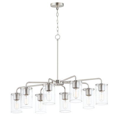 Lustre linéaire cylindrique moderne à 8 lumières Boushra
